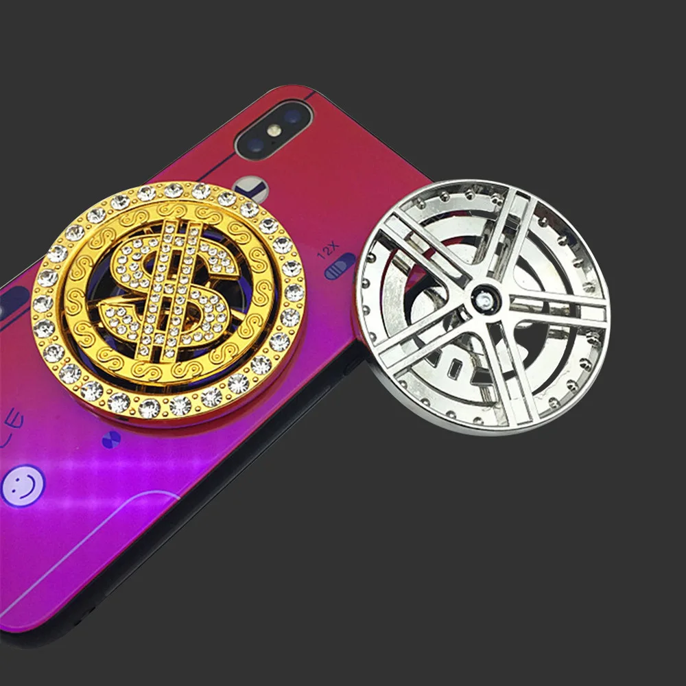 

Mobile Phone Case Diy Accessories European and American Hip-hop Gold and Silver Trinkets Diamond Rotatable Dollar Accessories