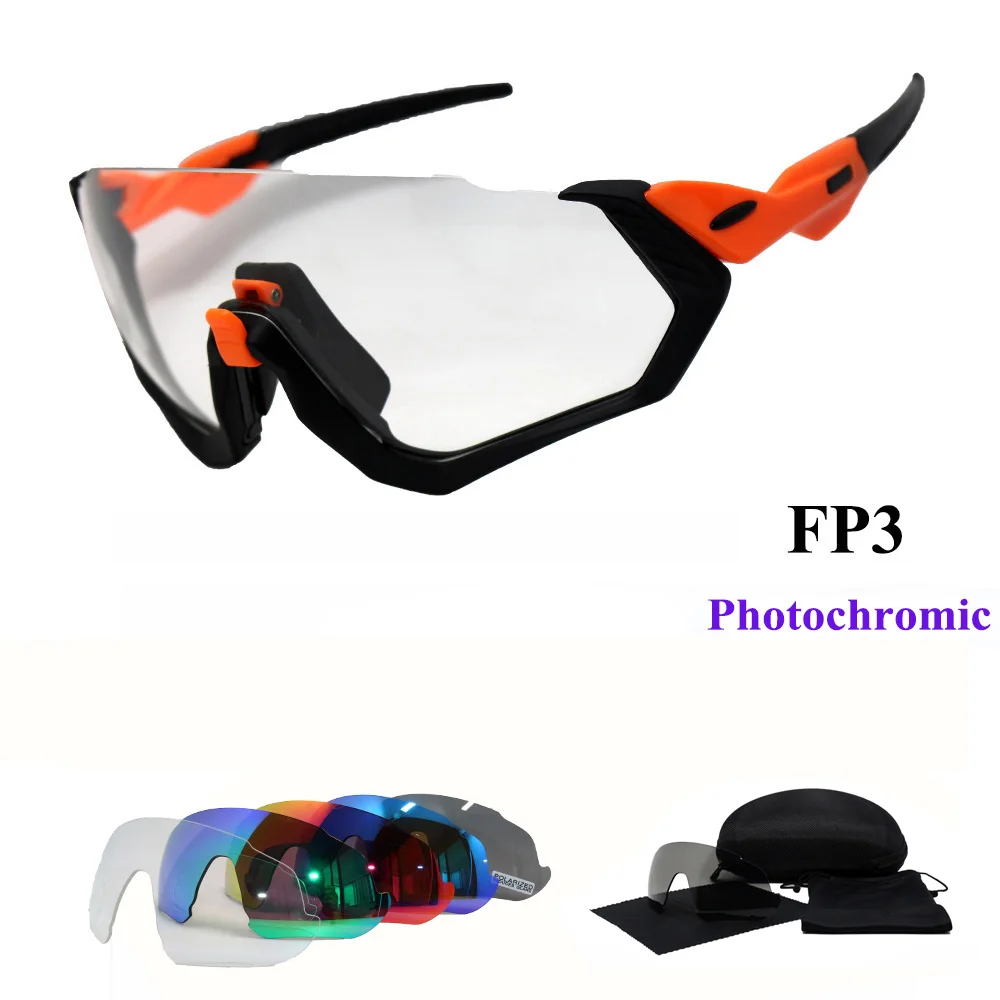 FP3 Поляризационные очки POC с 5 линзами, фотохромные, уф400, уличные, для езды на велосипеде, спортивные, для велоспорта, солнцезащитные очки для мужчин и женщин, велосипедные очки - Цвет: FP3