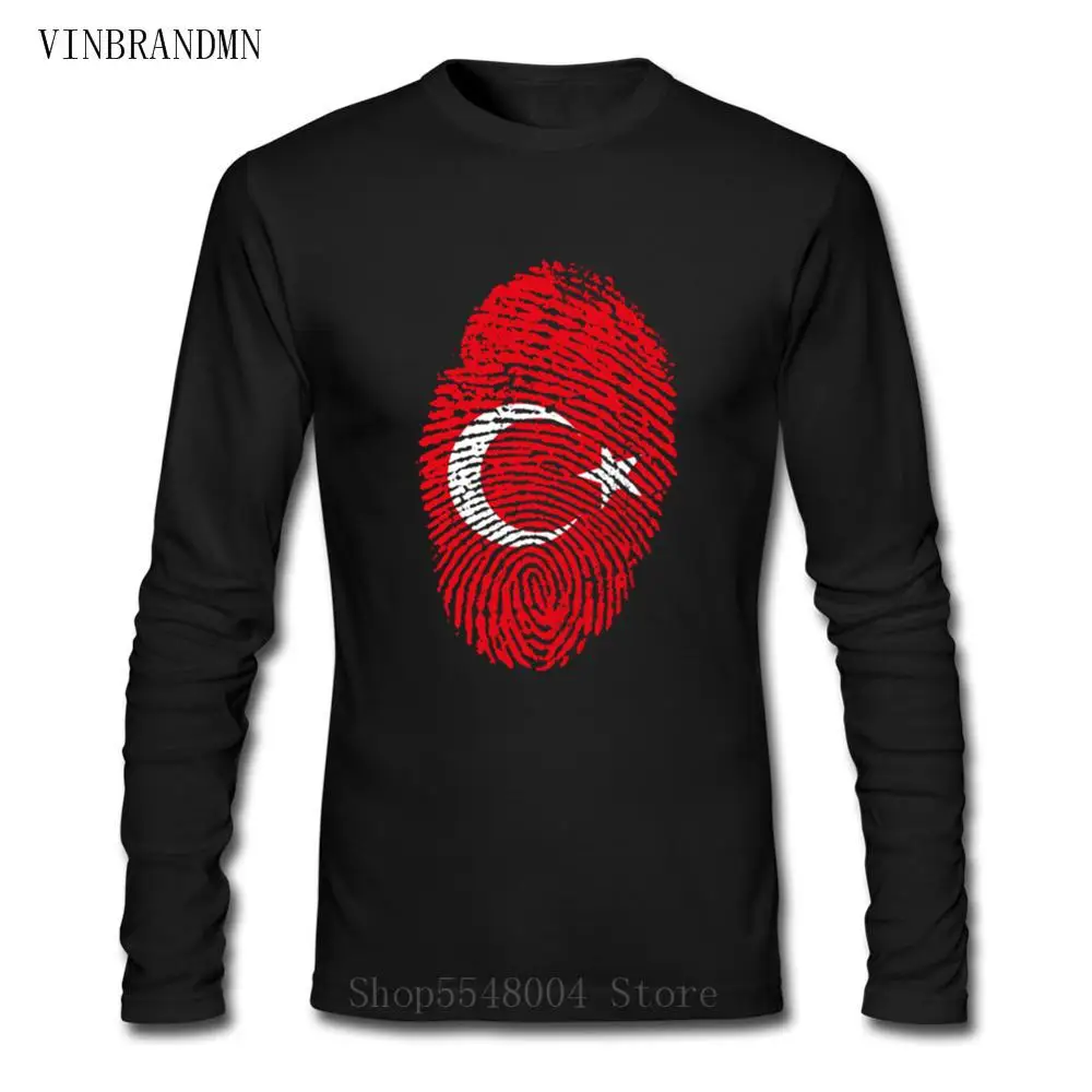 Мужская хипстерская футболка с турецким дизайном отпечатков пальцев хлопковая