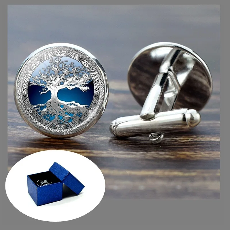 Набор мужских запонок Древо жизни свадебные запонки рубашка костюм с деревом
