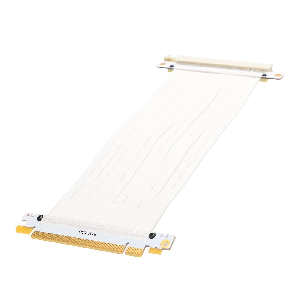 Фото Белая высокоскоростная карта PCIe 16x Riser, гибкий 1-слотовый адаптер удлинителя для майнинга, PCI Express 3.0 X16 №4