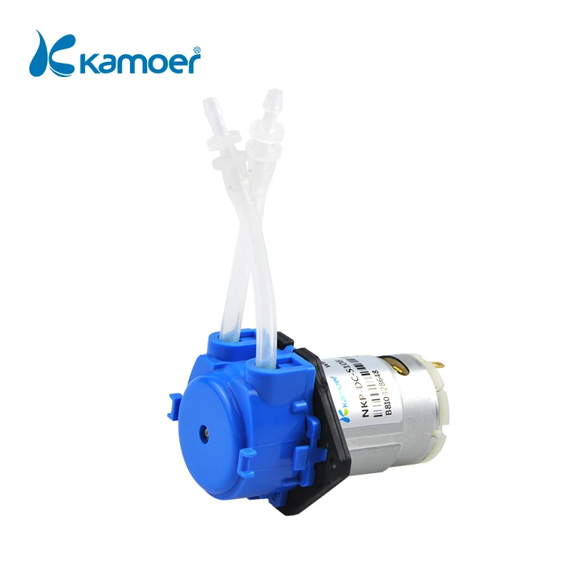 Небольшой Перистальтический дозирующий Насос Kamoer NKP, Arduino12V с 3*5 силиконовыми трубками 10-60 мл/мин., расход голубого цвета, OEM 12 В, водяной насос - изображение
