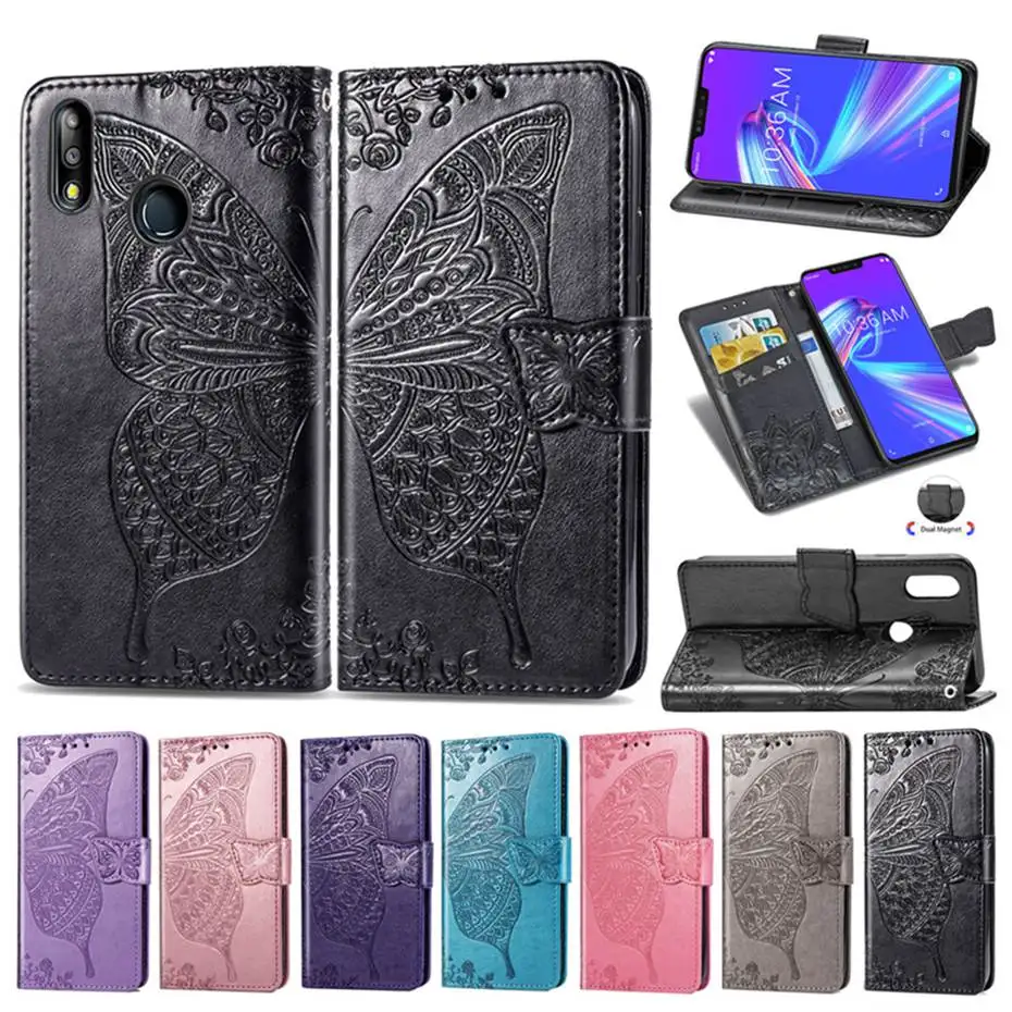Чехол книжка для Asus Zenfone Max M2 ZB633KL чехол 6 3 дюйма роскошный кошелек из