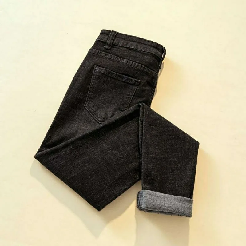 Women's Jeans 2020 Ripped Female Jeans Korean Button Hole Ms. Denim High Waist Loose Casual Pencil Pants