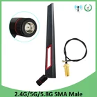 Двухдиапазонная Антенна GRANDWISDOM, 2 шт., 2,4g, 5,8g, 8dbi, sma, мужская, wlan, Wi-Fi, роутер, Антенна tp link, IPX ipex 1 SMA, разъем мама