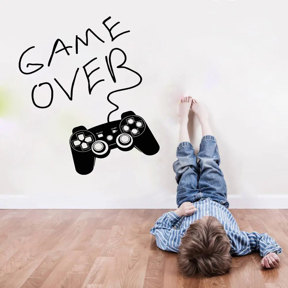 

Game controller Wall Sticker Vinyl choose your weapon video game Gamer Wall Decals for boys bedroom Playroom Decoration X516