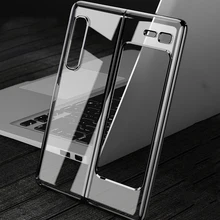 Luxury Plating transparent Hard Case For Samsung Galaxy Z Fold 3 Fold 2 Phone Case Hard Plastic Hard Clear Cover For Z Fold3 5G