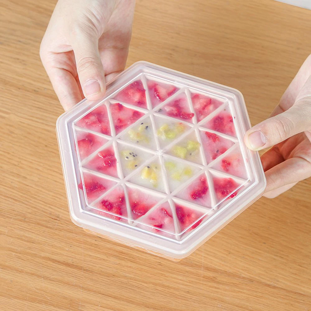 Креативный шестигранный поднос для льда с 24 сетками приготовления напитков