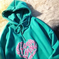 spring 2021 casual hooded pullovers female love heart anime loose tops streetwear women new letter printed fashion hoodies ins