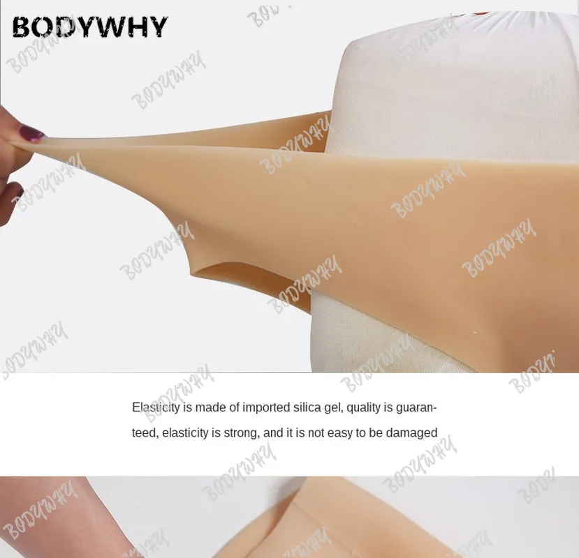 

2020 New Sexy Pseudo Lady CD Men's Transfiguration Silicone Underwear Sexy Briefs Size Women's Shaping