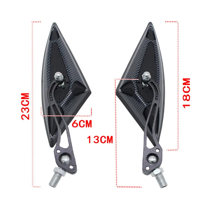 motorbike backup mirror part triangle motorcycle side mirror for yamaha suzuki honda cb500x msx 125 cb650f moto rearview mirrors free global shipping