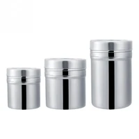 stainless steel spice jar shaker pot chocolate sugar cocoa flour filter dusters cinnamon powder tank kitchen tools