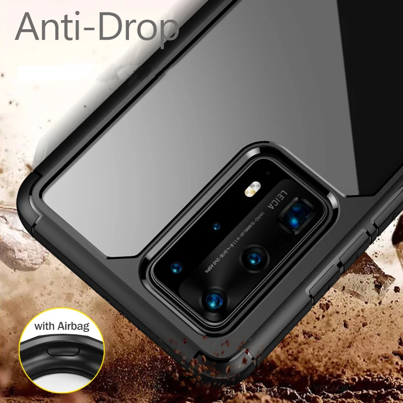 Противоударный чехол для телефона ROCK huawei P40 Pro Plus задняя крышка прозрачное