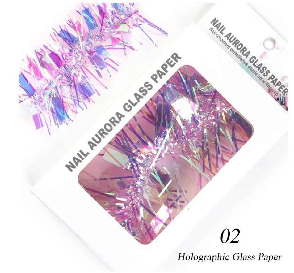 Holographic Glass Paper Glitter DIY Nail Art Epoxy Resin Jewelry Charms Iridescent Stuff Phone Case Decor Sparkles | Дом и сад