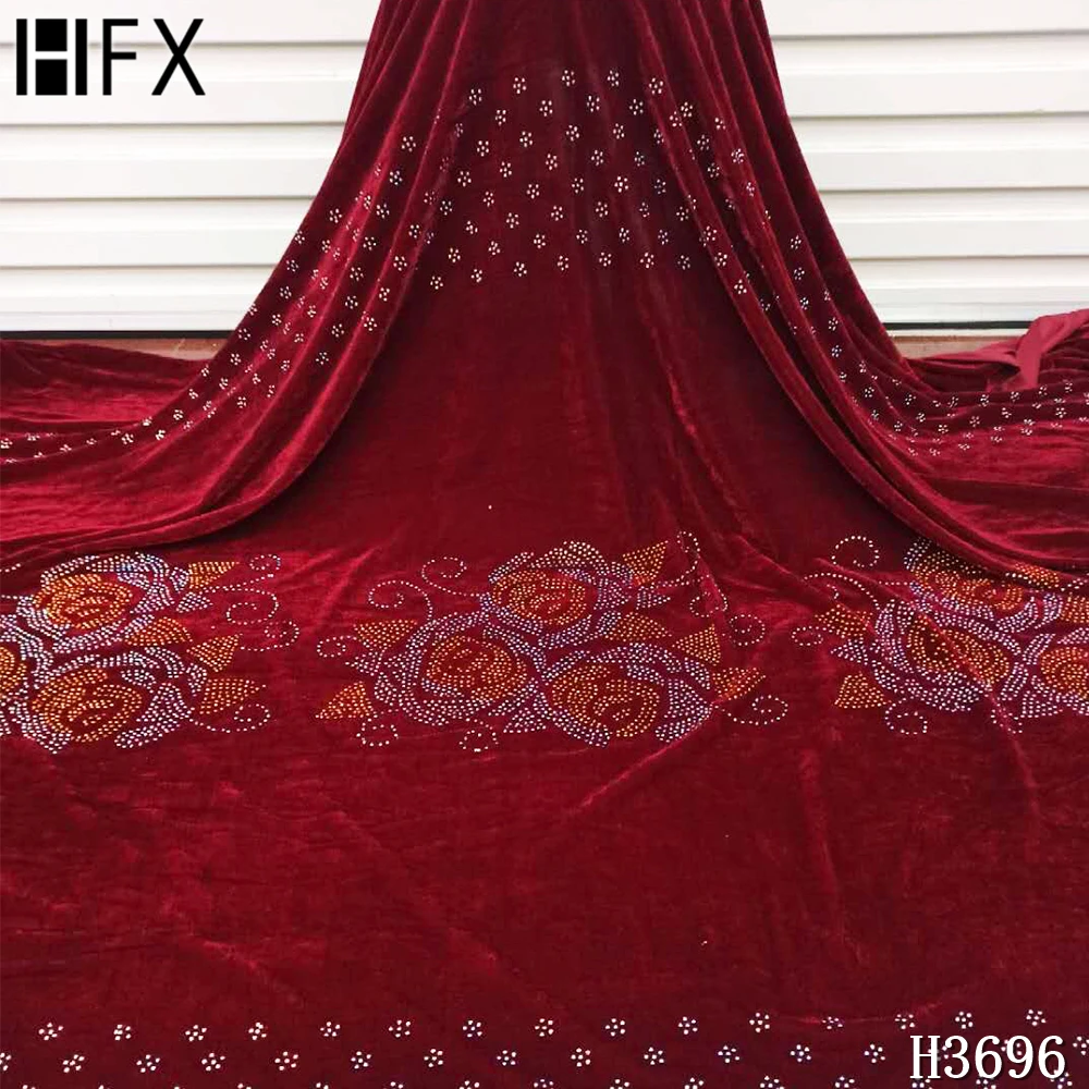 HFX французская кружевная ткань роскошная Вельветовая с вышивкой камнями