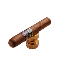 portable cigar ashtray alloy pocket cigar holder rest cigarette support travel cigars stand holder with gift box