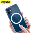 Противоударный чехол Oppselve с полной защитой для iPhone 12 Mini 11 Pro Max X XS XR, Магнитный чехол Для Magsafe, прозрачные чехлы