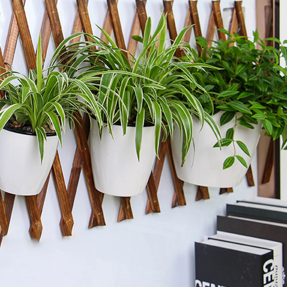 

5PCS Hanging Self Watering Plant Pot Wall Planter Plastic Lazy Flower Pot With 5 Hooks For Indoor Succulent Home Metope Decor