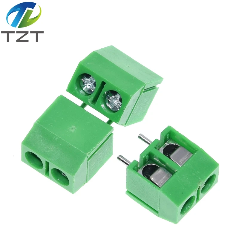 TZT 20 шт. KF301-2P 301-2P 2-контактный Штекерный винтовой клеммный блок разъем 5 08 мм Шаг