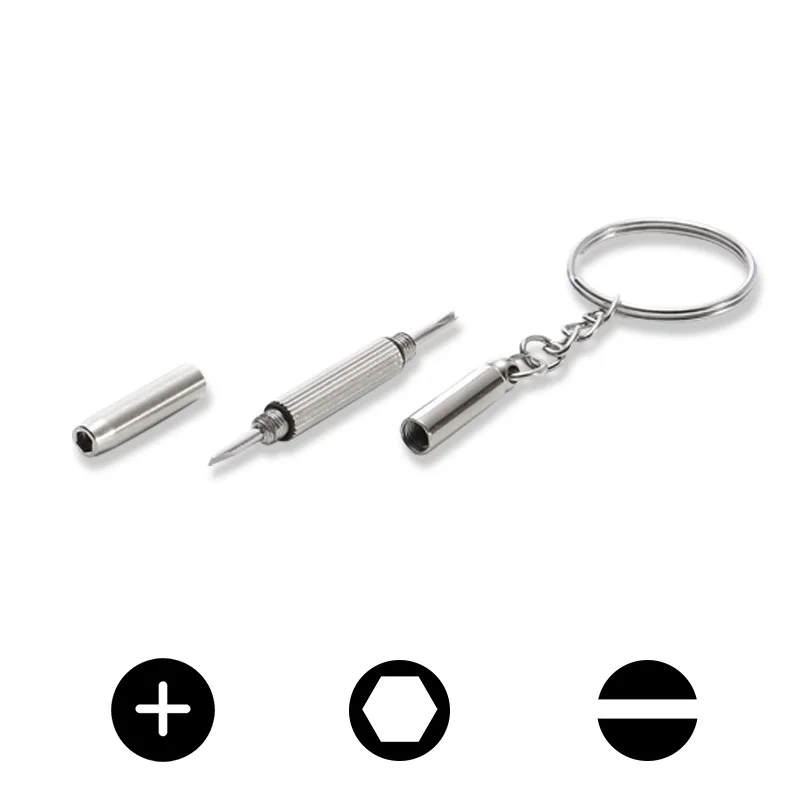 3 In1 Eyeglass Screwdriver Phone Repair Sunglass Watch Kit with Keychain Multi Portable Hand Tools Cross Star | Инструменты