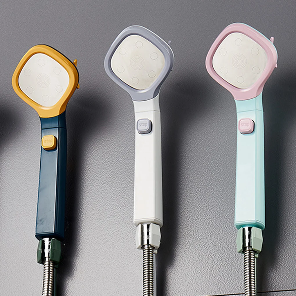 

4 Gears Shower Head Adjustable Handheld Showerhead High Pressure Boosting Plastic Water Sprayer Bath Shower Head