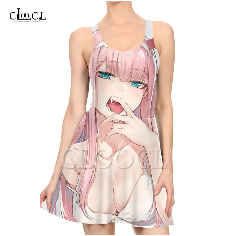 CLOOCL аниме любимый на франне два элегантных платья 3D печать женские летние