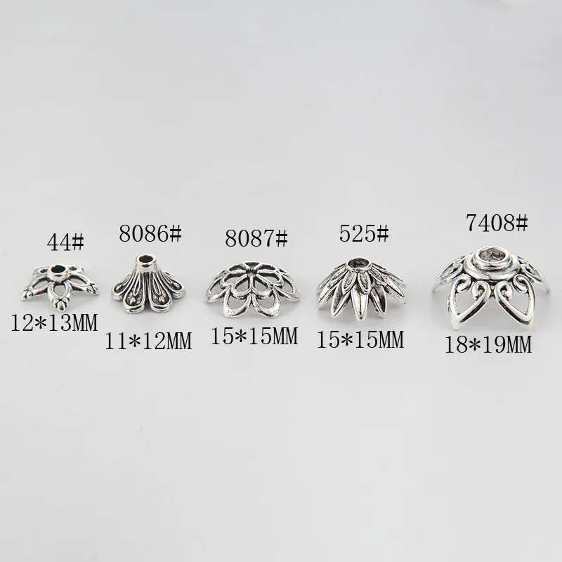 10 Pc Antique Silver Flower Bead Caps For Jewelry Making End Accessories Diy Earrings Bracelet Findings Components | Украшения и