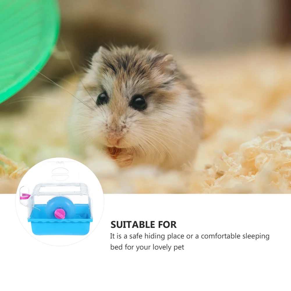 

Hamster Cage Food Bowl Portable Hamster Carrier House Cage Small Pet Supplies