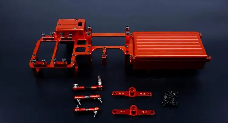 CNC точность обработки все металлические двойные сервоприводы электронное оборудование отсек для LOSI 5IVE-T км X2 ROFUN Rovan LT