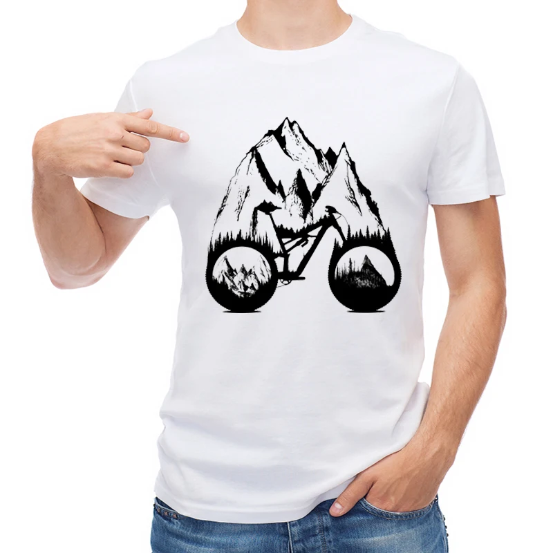 

TEEHUB New Fashion Bike Printed Men T Shirt Short Sleeve Cycling T-shirt Fantastic Design Bicycle Tops Novelty Male Tees