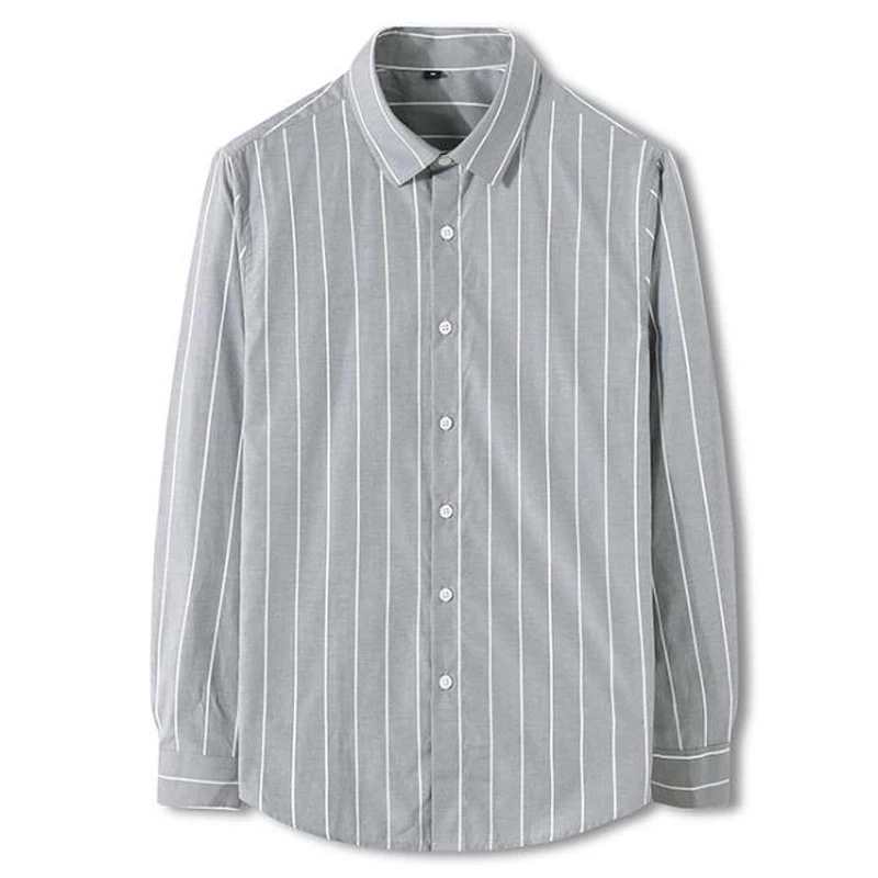 NEW shirt Business casual spring summerlong sleeve stripe men shirts High quality brand shirt men  chemise homme