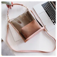 pvc jelly luxury design handbags wallet bags 2021 female shopper casual fashion purses solid color large capacity messenger bag