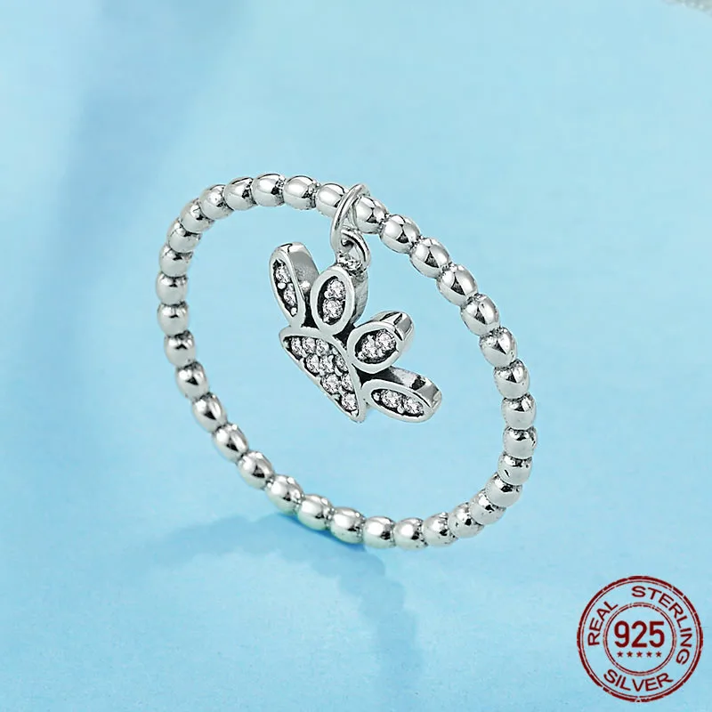 TONGZHE 925 пробы Серебряное кольцо с маленьким котом медведем лапа подвеска