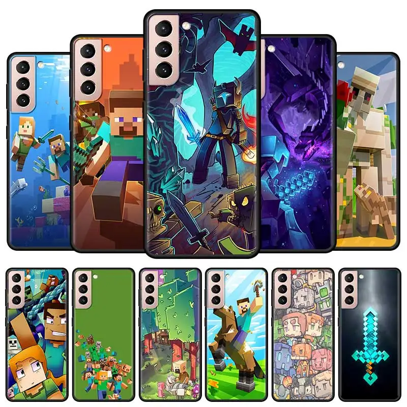 

Sandbox game Mini World Cell Phone Case for Samsung Galaxy S21 Ultra S20 FE S10 5G S9 S8 Plus S10e S7 Edge Mobile Phones Cover