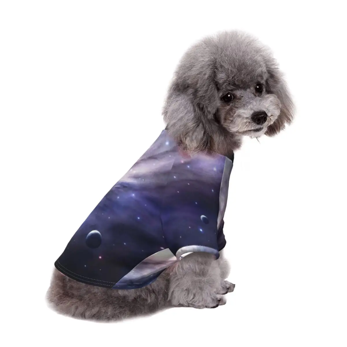 

Starry Galaxy Warm Pet Dog Clothes Night Sky For Small Medium Pets Printed Puppy Outfit French Bulldog Chihuahua Dogs T Shirt