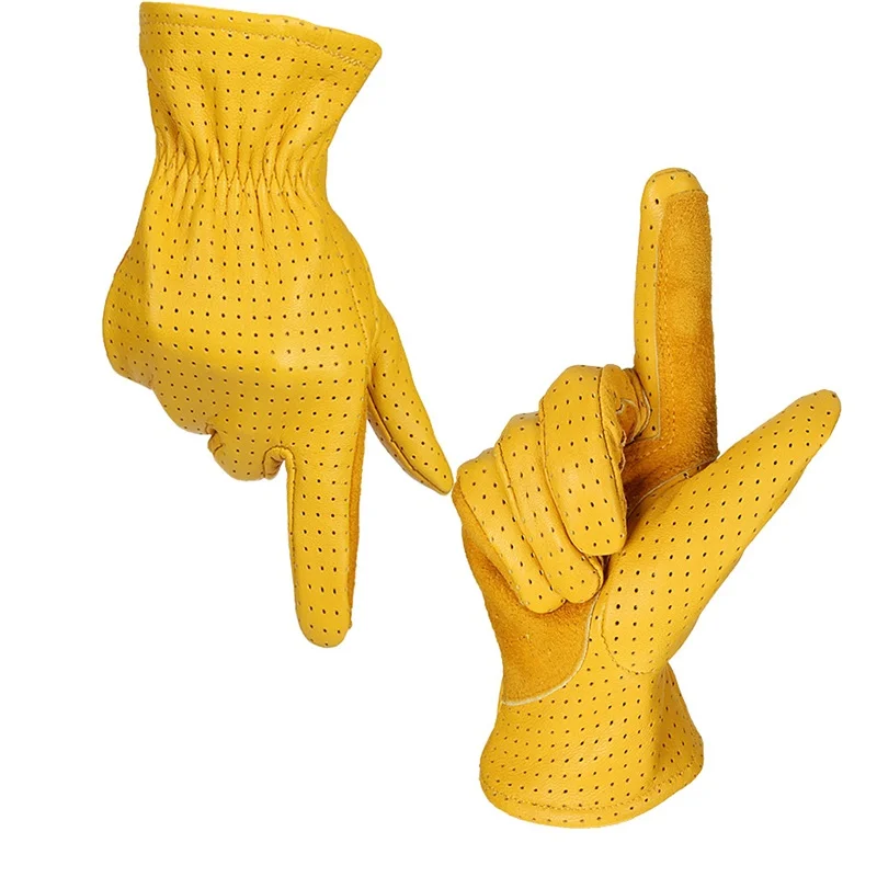 Рабочие перчатки OZERO мужские кожаные из натуральной козьей кожи защитная одежда