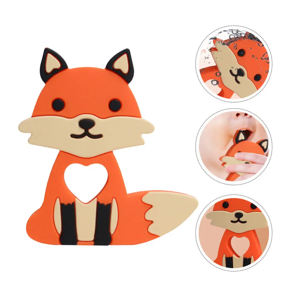

1Pc Silicone Infant Teether Teething Plaything Cartoon Molar