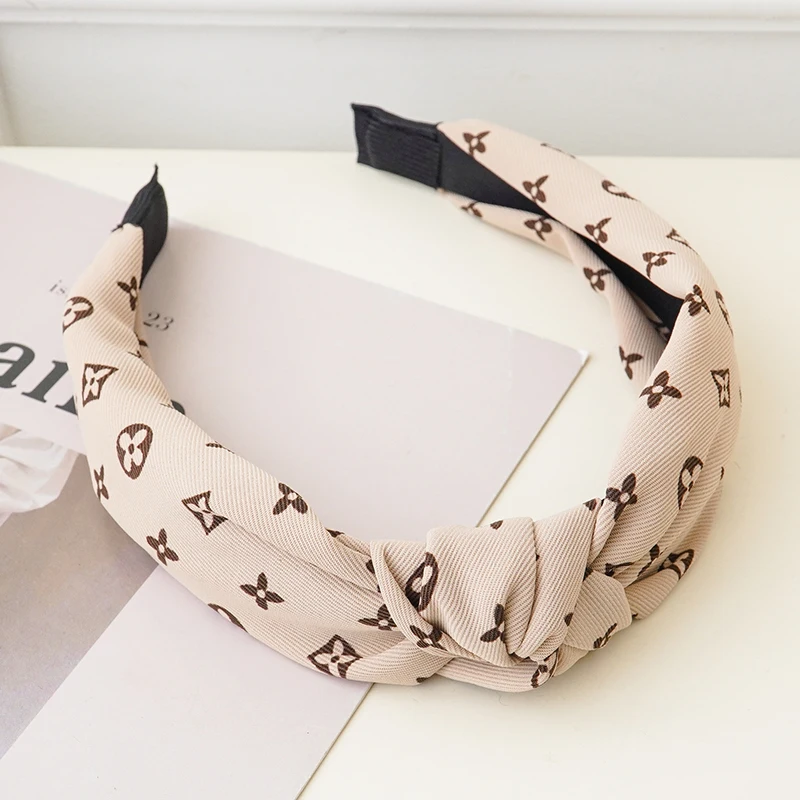 

Women Headband Vintage Cross Knot Elastic Hair Bands Soft Solid Hairband Girls Hair Accessories Floral Turban Bandanas Head Wrap