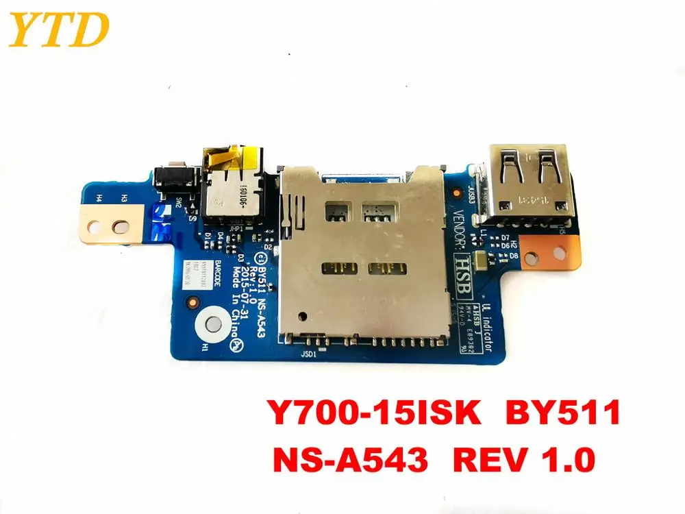 Оригинал для Lenovo 700-15ISK USB плата аудио Y700-15ISK BY511 NS-A543 REV 1,0 тестирование хорошая Бесплатная доставка