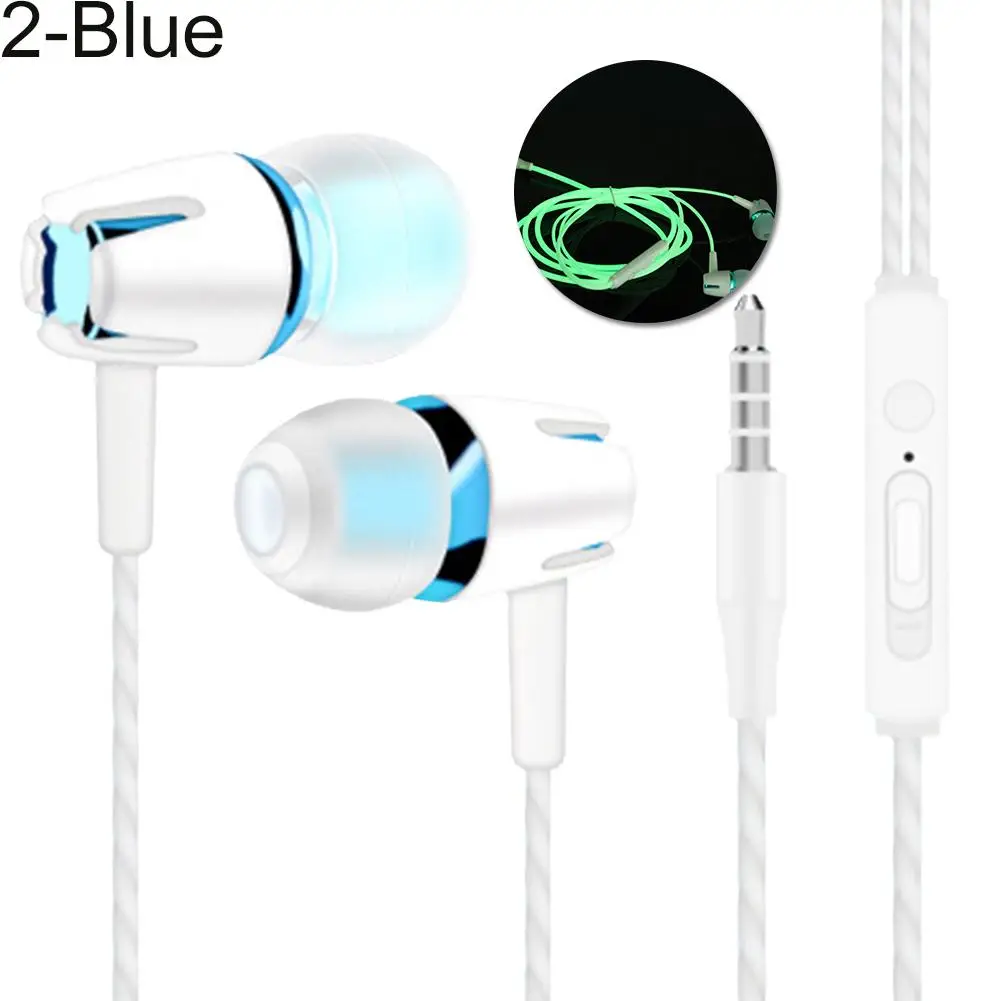 

Universal Normal/Luminous Wire Heavy Bass In-ear 3.5mm Earphones with Microphone