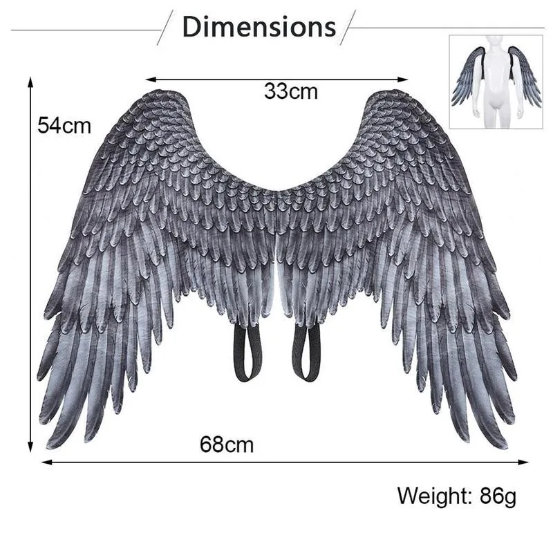 

New Cosplay 3D Angel Halloween Mardi Gras Party Fabric Non-Woven Gift For Kids Theme Costume Dropshipping V7T2