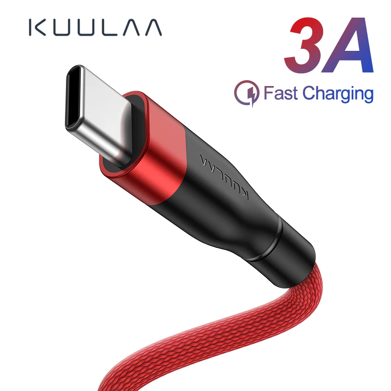 KUULAA USB Type C кабель для Xiaomi Mi Redmi Note 7 Быстрая зарядка зарядное устройство провод