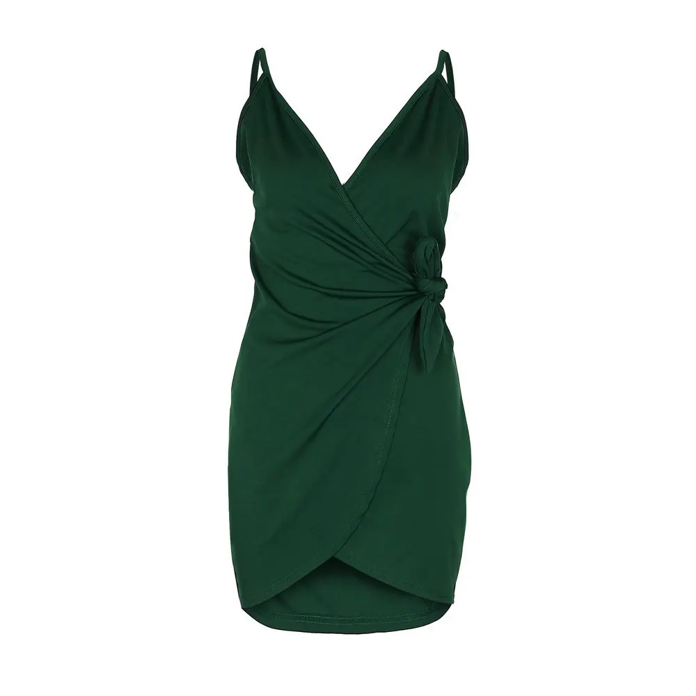 Летнее женское платье с v образным вырезом сексуальное пляжное открытой спиной