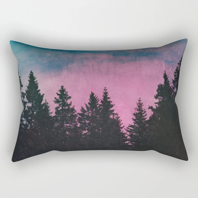 Единорог Подушка Чехол лес узор прямоугольник спальная подушка чехол s небо