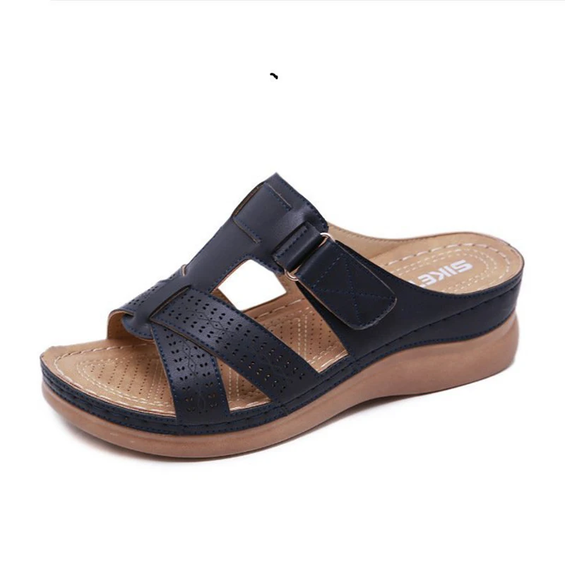 

Women Sandals Non-slip Lightweight Women Shoes New European and American Retro Sandals Wedge Open Toe Shoes Lady's Slipper