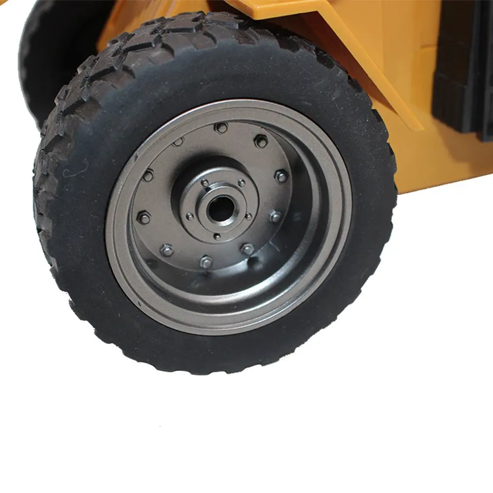 

1520 1:18 6CH Die-Cast Alloy Remote Control Bulldozer Engineering Truck Static Model Caterpillar Wheel Kids Educational Toy