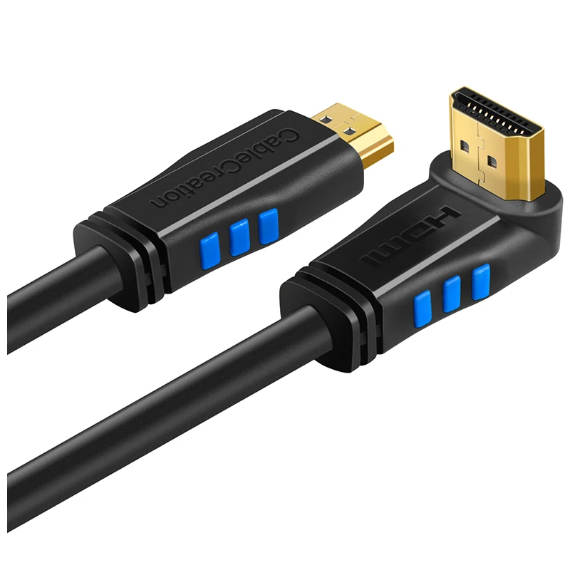 Кабель HDMI 2 0 4K (60 Гц) угол понижения 90 градусов Позолоченный разъем поддержка Ultra HD