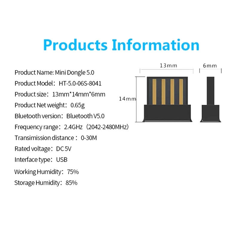 Bluetooth ключ 5 0 USB передатчик приемник для динамика гарнитуры клавиатуры мыши и