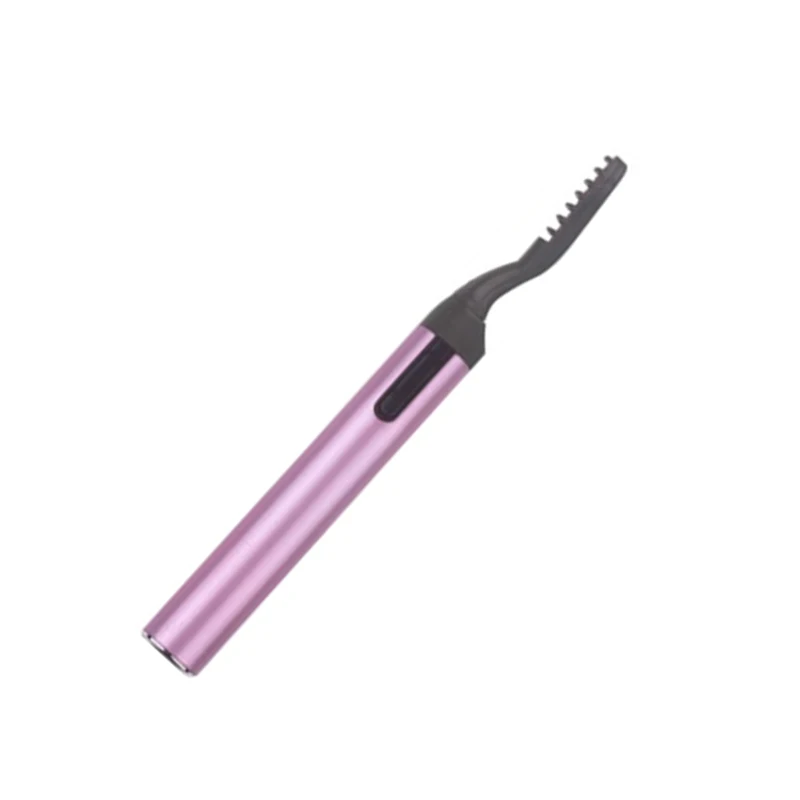 

Purple Portable Pen Style Electric Perm Heated Eyelash Curler Long Lasting Eye Lash Curler Makeup Curling Kit For Women NEW