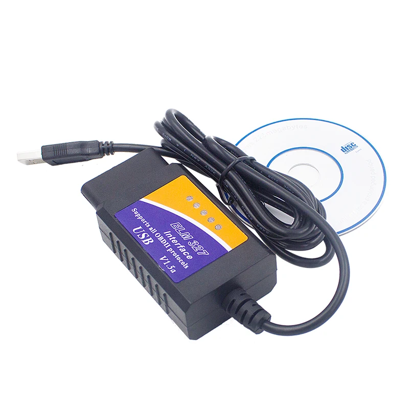 Автомобильный считыватель кодов ELM327 USB V1.5 OBD/OBDII OBD2 сканер автомобильный